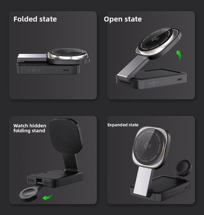 Magnetic Wireless Charger Qi2 Apple iPhone Compatible Wireless Charging Station