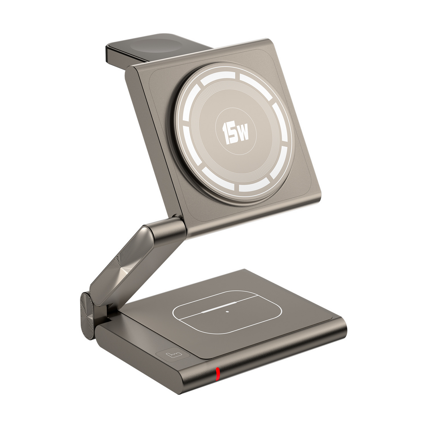 The 3-in-1 metal magnetic wireless charger is suitable for Apple mobile phones
