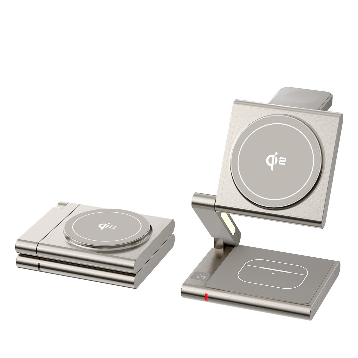 The 3-in-1 metal magnetic wireless charger is suitable for Apple mobile phones